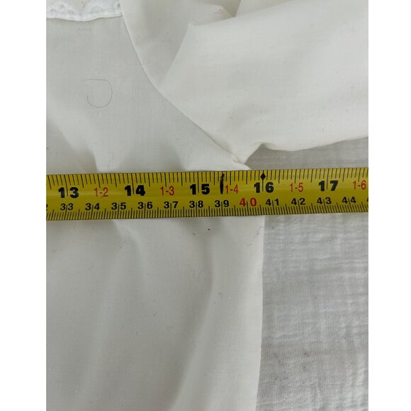 Megan Brown Off White Blouse Sz 34 - Picture 7 of 8